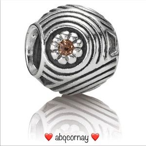 EUC Pandora 790432BCZ Hypnotic w/ Brown CZ Charm